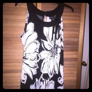 Black and White knee length dress